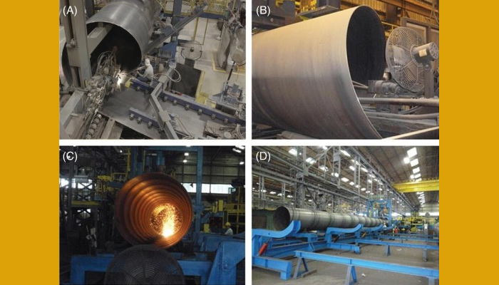 spiral welded pipe manufacturing process