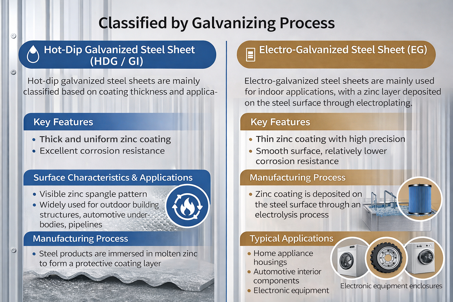 Comparison of Hot-Dip Galvanizing and Electrogalvanizing