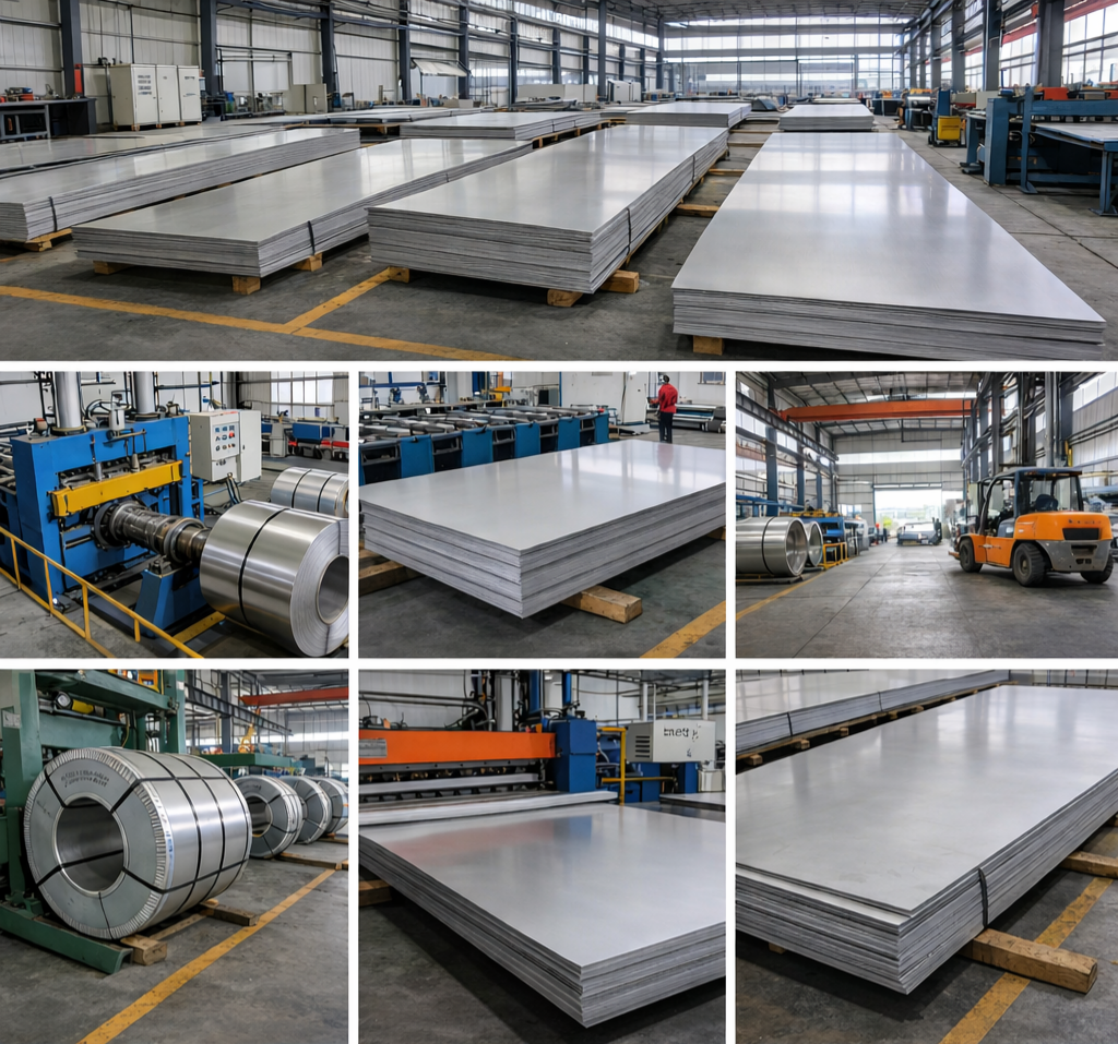 Types of Stainless Steel Sheets Display