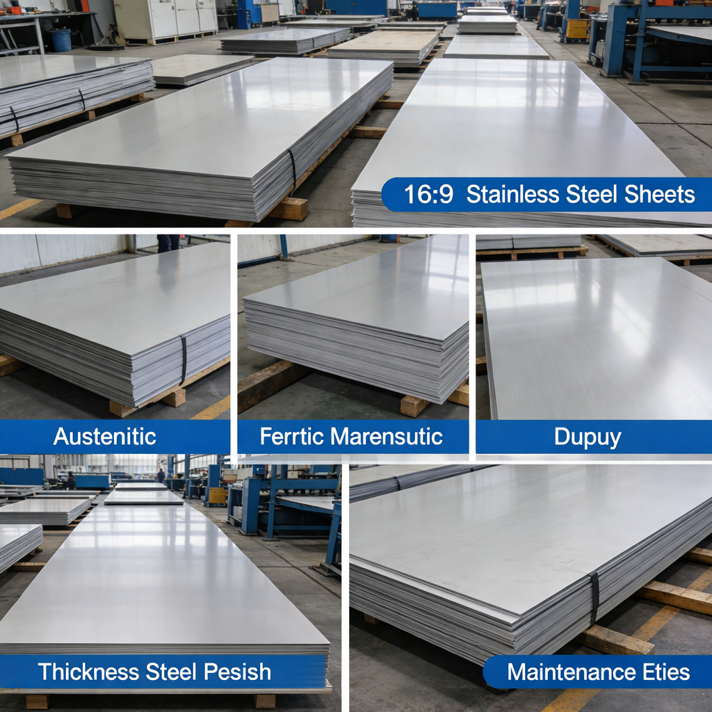 Types of Stainless Steel Sheets Display