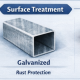 Square steel tubes surface treatment