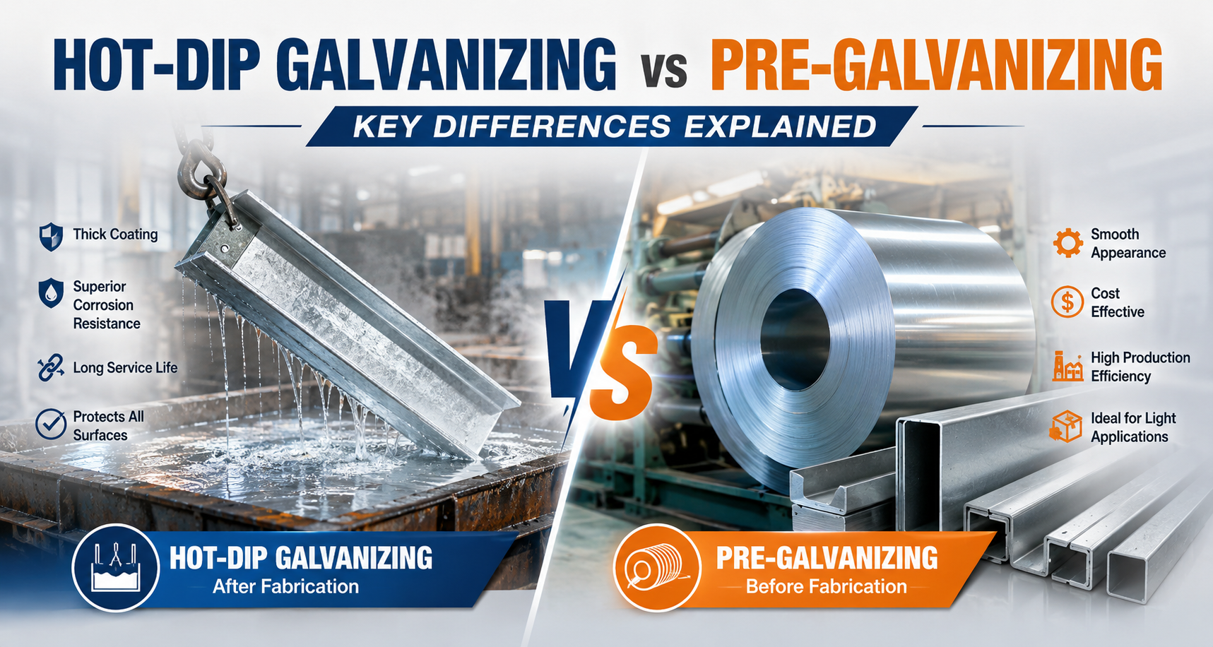 Hot-Dip Galvanizing vs Pre-Galvanizing: Key Differences Explained ...