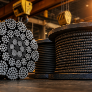 Heavy-duty rotation-resistant 35Wx7 steel wire rope for tower crane and winch hoisting