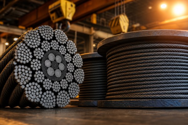 Heavy-duty rotation-resistant 35Wx7 steel wire rope for tower crane and winch hoisting