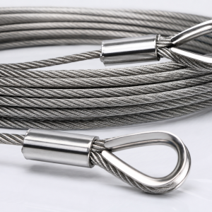 AISI 316 marine grade stainless steel wire rope cable 7x19 with rigging fittings